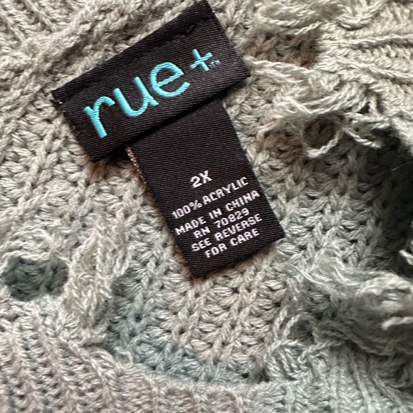 Rue21 Distressed Knit Sweater- Size 2xl - Picture 3 of 3